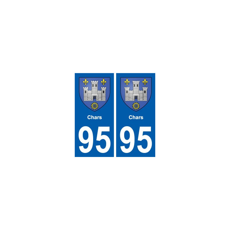 95 Chars blason autocollant plaque stickers ville