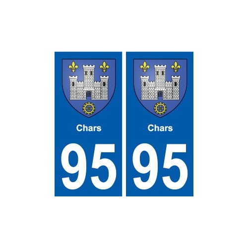 95 Chars blason autocollant plaque stickers ville