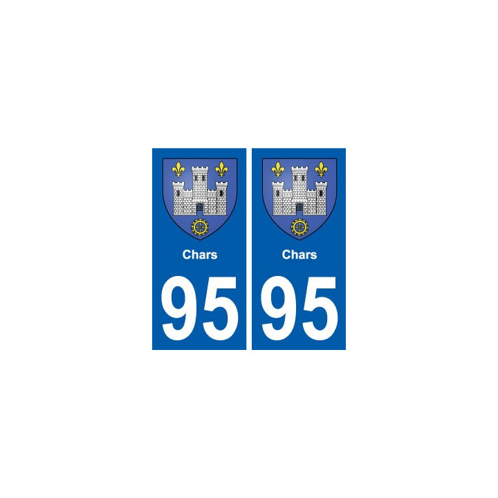 95 Chars blason autocollant plaque stickers ville