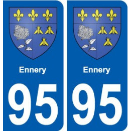95 Ennery blason autocollant plaque stickers ville