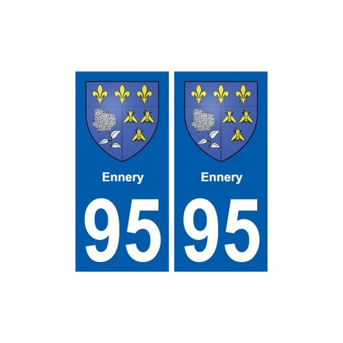 95 Ennery blason autocollant plaque stickers ville