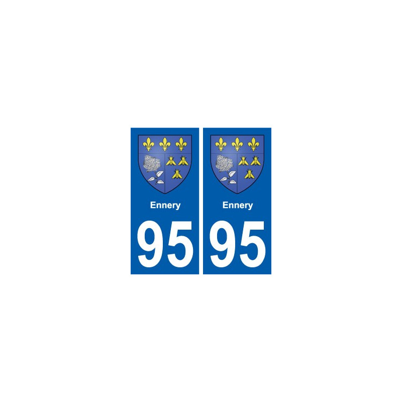 95 Ennery blason autocollant plaque stickers ville
