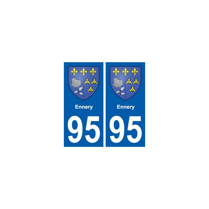95 Ennery blason autocollant plaque stickers ville