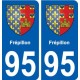 95 Frépillon blason autocollant plaque stickers ville