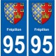 95 Frépillon blason autocollant plaque stickers ville