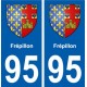 95 Frépillon blason autocollant plaque stickers ville