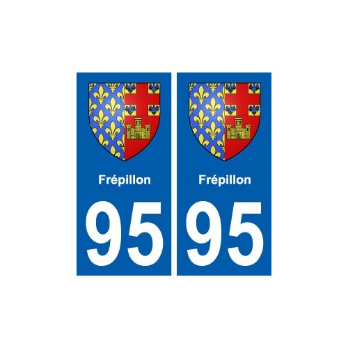 95 Frépillon blason autocollant plaque stickers ville