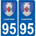 95 Luzarches  blason autocollant plaque stickers ville