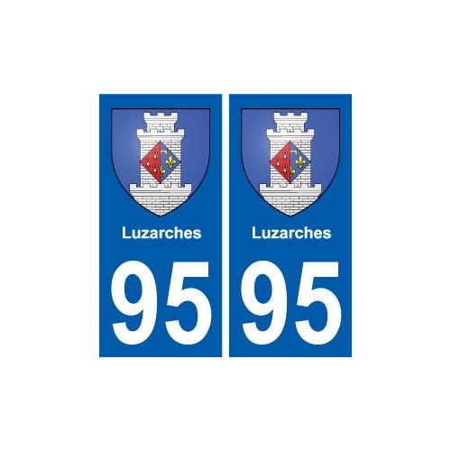 95 Luzarches  blason autocollant plaque stickers ville