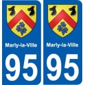 95 Marly-la-Ville blason autocollant plaque stickers ville