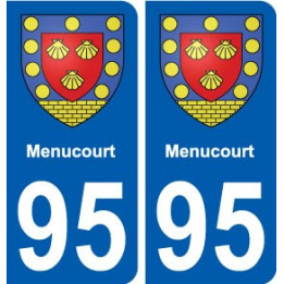 95 Menucourt blason autocollant plaque stickers ville