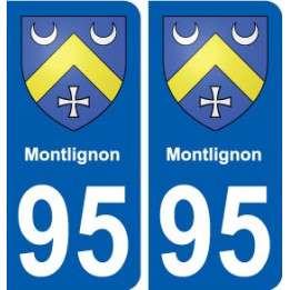 95 Montlignon blason autocollant plaque stickers ville