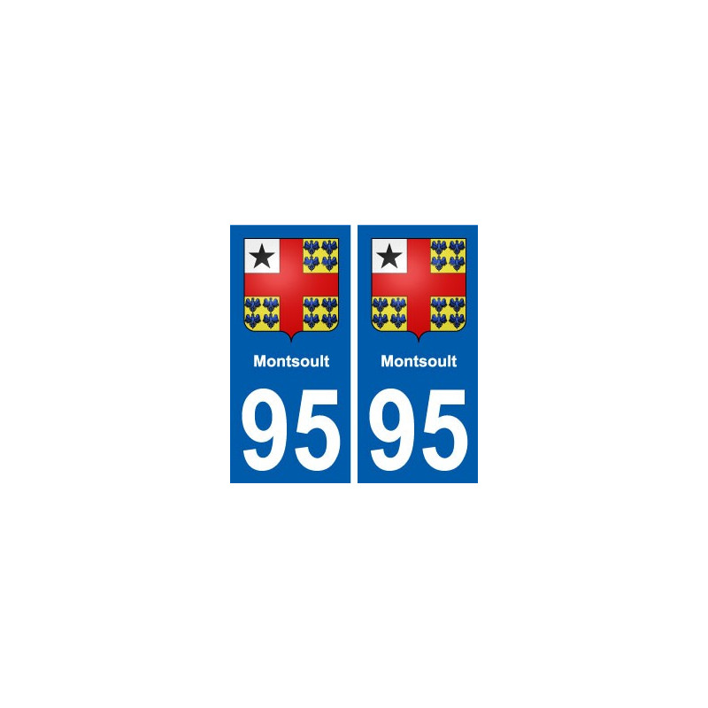 95 Montsoult blason autocollant plaque stickers ville