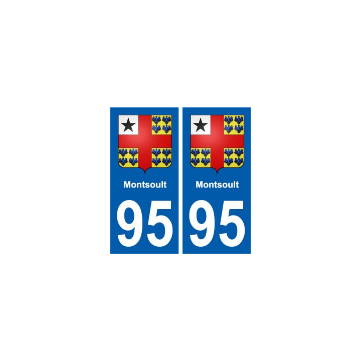 95 Montsoult blason autocollant plaque stickers ville