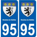 95 Nesles-la-Vallée blason autocollant plaque stickers ville