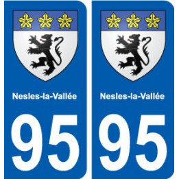 95 Nesles-la-Vallée blason autocollant plaque stickers ville