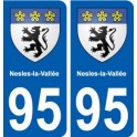 95 Nesles-la-Vallée blason autocollant plaque stickers ville