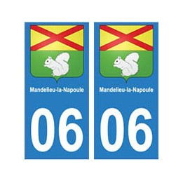 06 Mandelieu-la-Napoule autocollant plaque