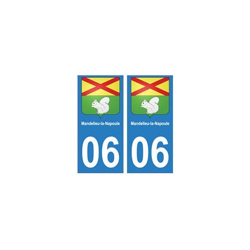 06 Mandelieu-la-Napoule autocollant plaque
