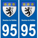 95 Nesles-la-Vallée blason autocollant plaque stickers ville