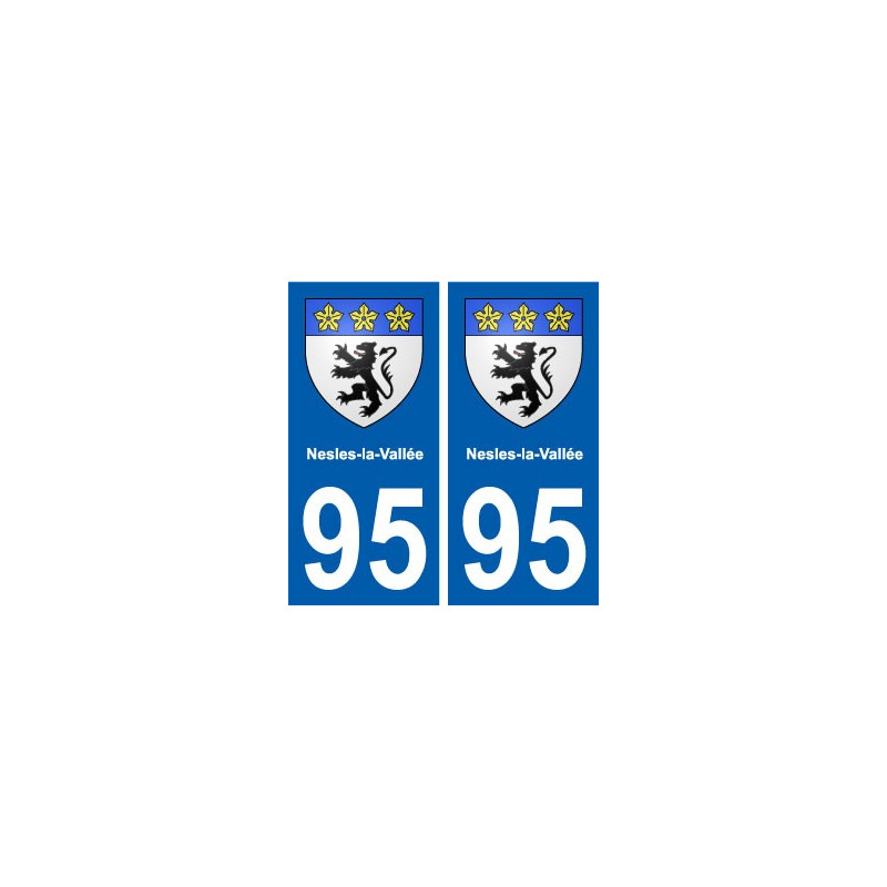 95 Nesles-la-Vallée blason autocollant plaque stickers ville