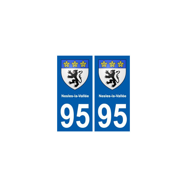 95 Nesles-la-Vallée blason autocollant plaque stickers ville