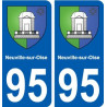 95 Neuville-sur-Oise blason autocollant plaque stickers ville