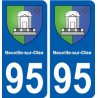 95 Neuville-sur-Oise blason autocollant plaque stickers ville