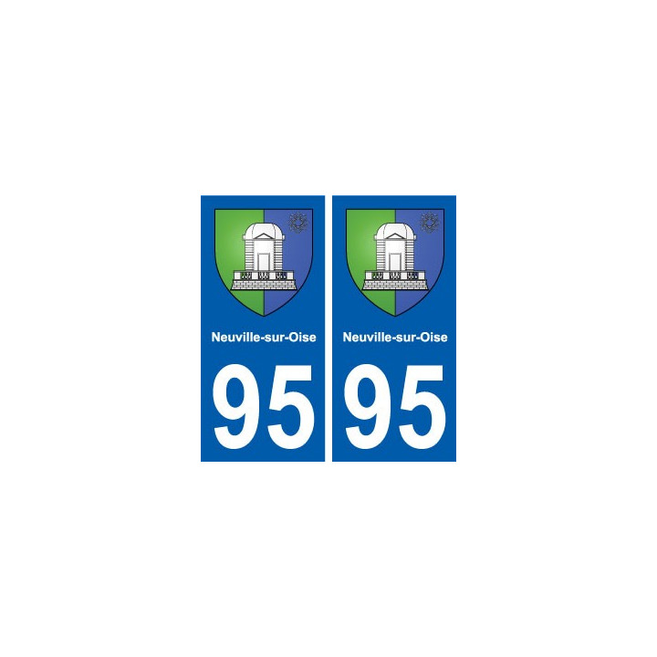 95 Neuville-sur-Oise blason autocollant plaque stickers ville