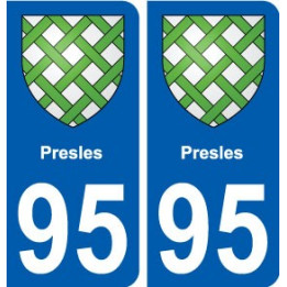 95 Presles blason autocollant plaque stickers ville