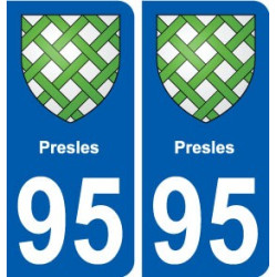 95 Presles blason autocollant plaque stickers ville
