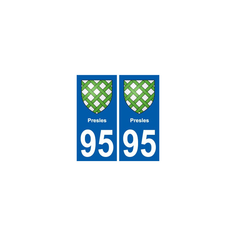 95 Presles blason autocollant plaque stickers ville