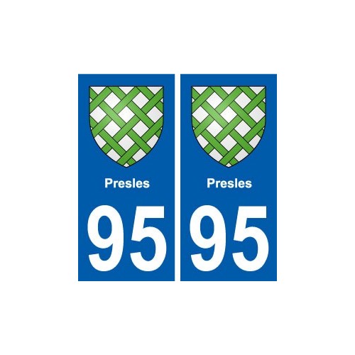 95 Presles blason autocollant plaque stickers ville