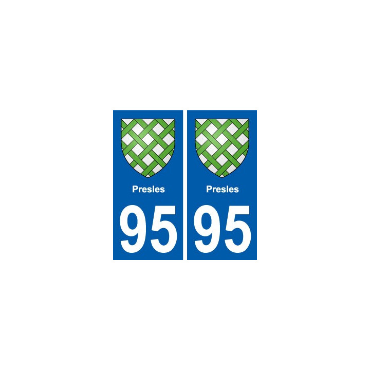 95 Presles blason autocollant plaque stickers ville