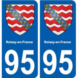 95 Roissy-en-France blason autocollant plaque stickers ville