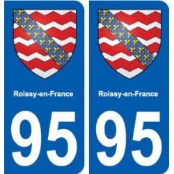 95 Roissy-en-France blason autocollant plaque stickers ville