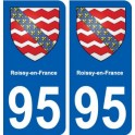 95 Roissy-en-France blason autocollant plaque stickers ville