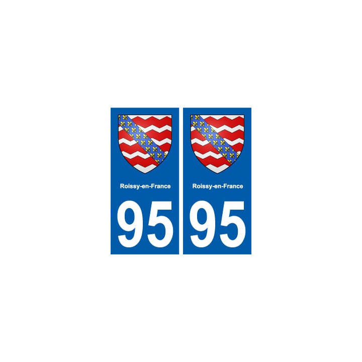 95 Roissy-en-France blason autocollant plaque stickers ville