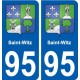 95 Saint-Witz blason autocollant plaque stickers ville