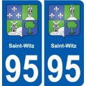 95 Saint-Witz blason autocollant plaque stickers ville