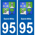 95 Saint-Witz blason autocollant plaque stickers ville
