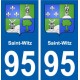 95 Saint-Witz blason autocollant plaque stickers ville