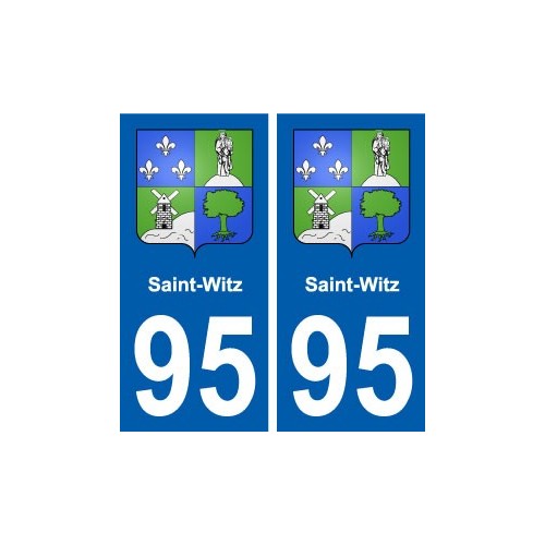 95 Saint-Witz blason autocollant plaque stickers ville
