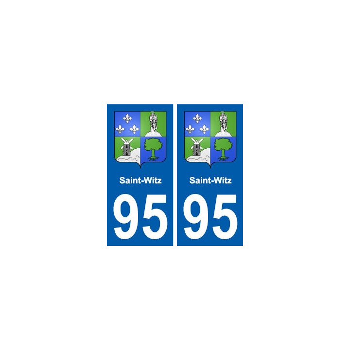 95 Saint-Witz blason autocollant plaque stickers ville