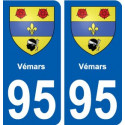 95 Vémars blason autocollant plaque stickers ville