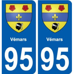 95 Vémars blason autocollant plaque stickers ville