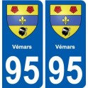 95 Vémars blason autocollant plaque stickers ville