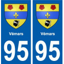 95 Vémars blason autocollant plaque stickers ville