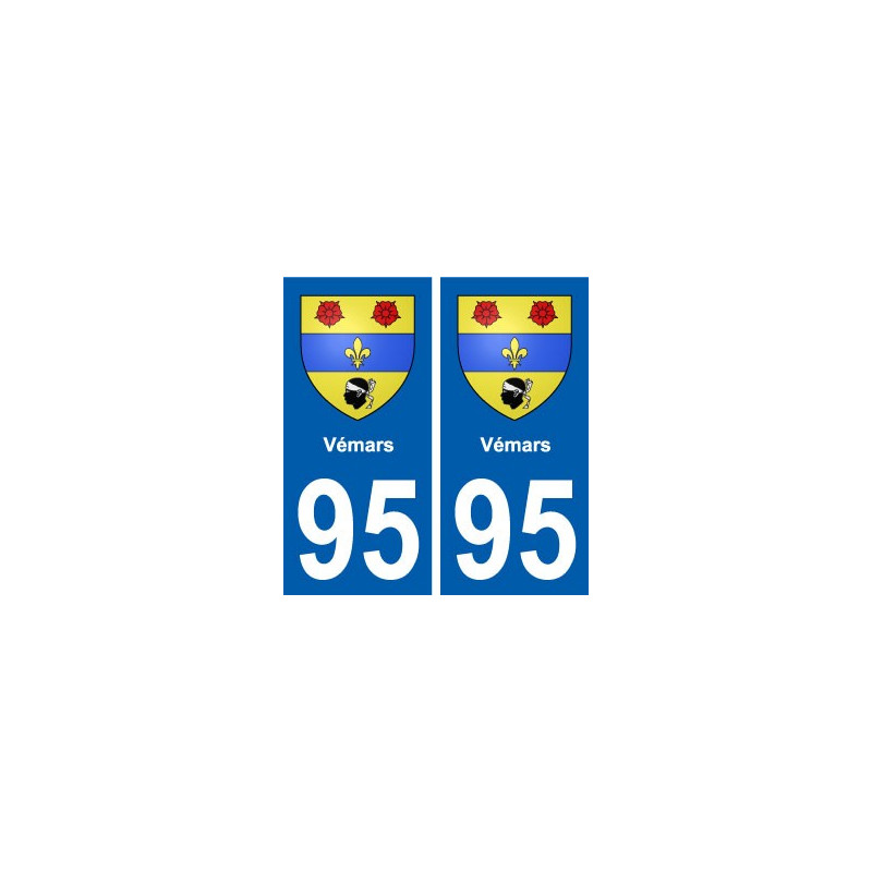 95 Vémars blason autocollant plaque stickers ville