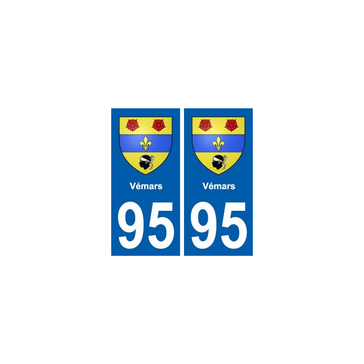 95 Vémars blason autocollant plaque stickers ville